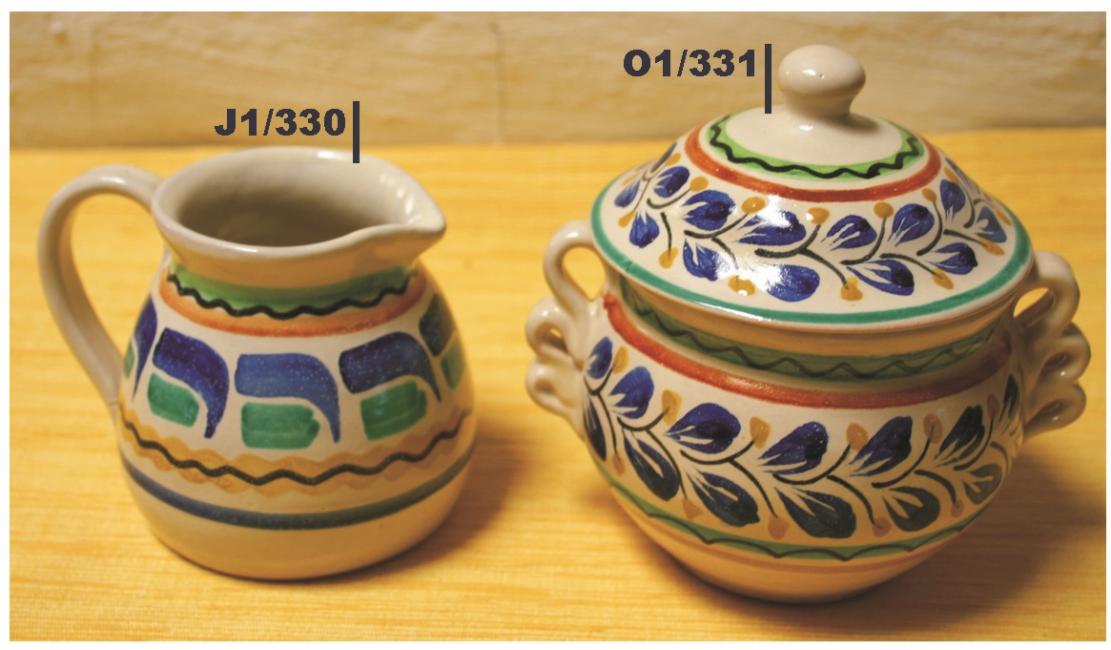  mexican ceramic mexican potttery folk art talavera Gorky Gonzalez Sugar & Cream Set 