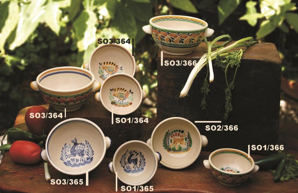 ceramica mexicana pintada a mano majolica talavera libre de plomo Salseras