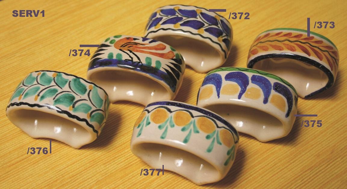  mexican ceramic mexican potttery folk art talavera Gorky Gonzalez Napking ring