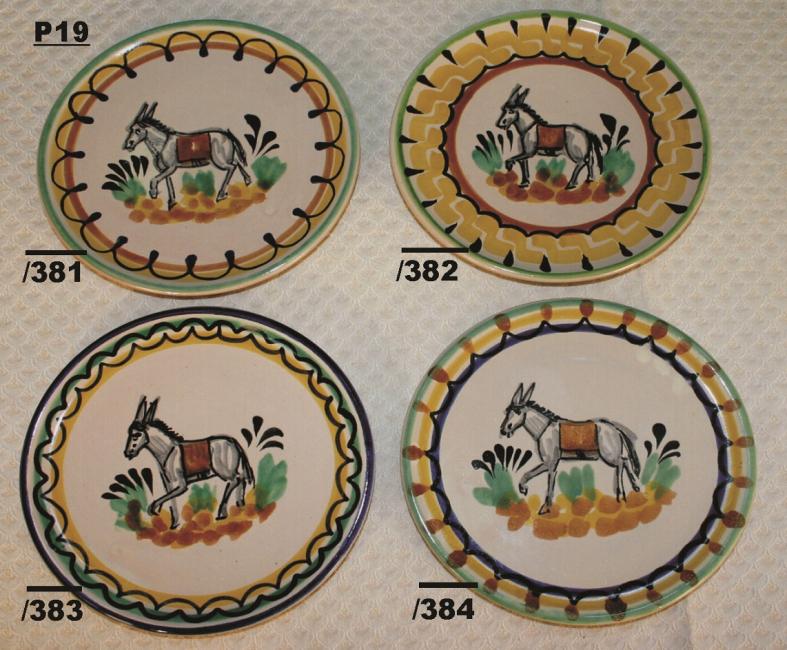 ceramica mexicana pintada a mano majolica talavera libre de plomo Plato Pan c/burro