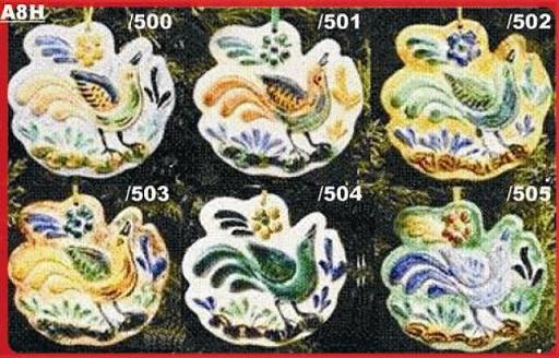  mexican ceramic mexican potttery folk art talavera Gorky Gonzalez BIRD ORNAMENTS