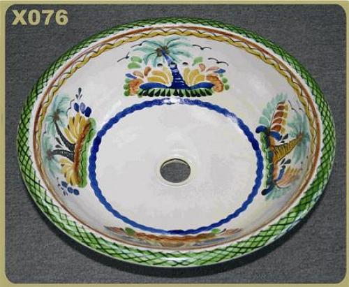 ceramica mexicana pintada a mano majolica talavera libre de plomo X076