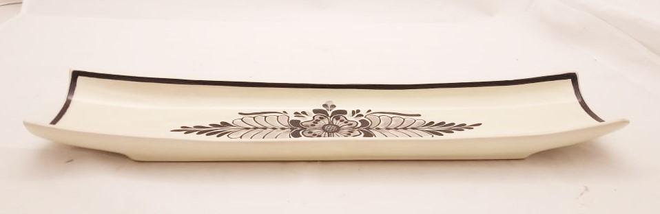 190225-02-mexican-ceramic-canoa-tray-pottery-hand-made-mexico-snack-tableware-flower-black