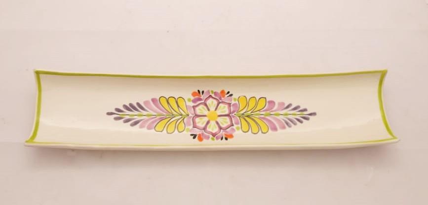 190225-03-mexican-ceramic-canoa-tray-pottery-hand-made-mexico-snack-tableware-flower-purple