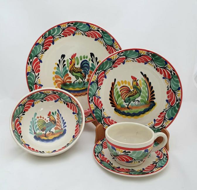 190712-29-01+dishsets-dinning-plates-handcrafts-ceramic-christmas-rooster-tableware