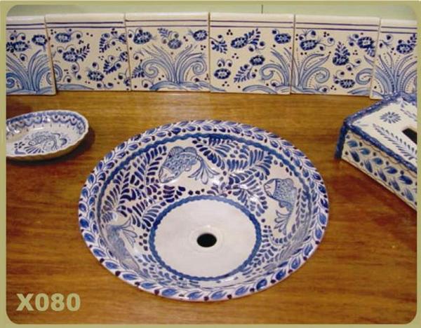 ceramica mexicana pintada a mano majolica talavera libre de plomo X080