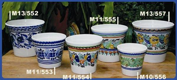 ceramica mexicana pintada a mano majolica talavera libre de plomo Macetas Tradicionales II