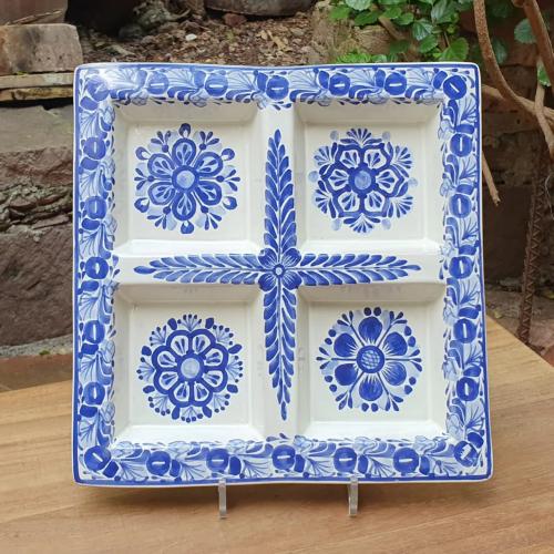  200317-14-01-mexican-plate-tray-folk-art-blue-majolica-hand-painted-guanajuato