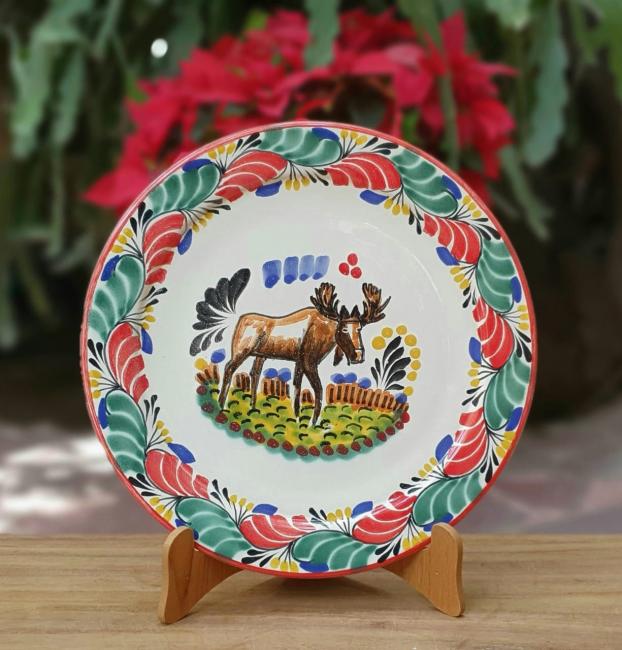  201113-14+ceramic-plates-handcrafts-christmas-deer-motive-tablesetting-gift-amazon-ebay
