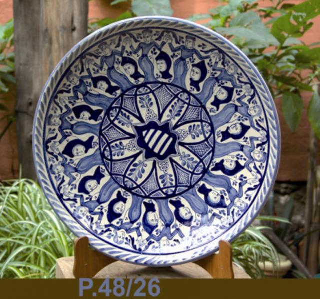  mexican ceramic mexican potttery folk art talavera Gorky Gonzalez Special Platter Pattern 26 