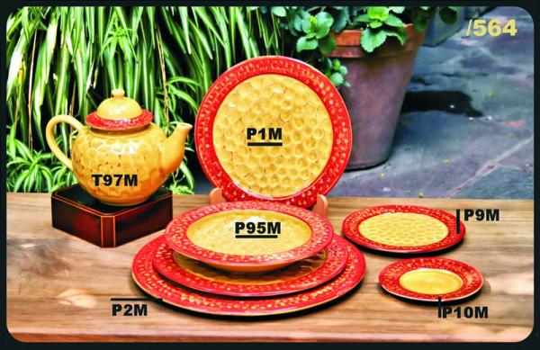 ceramica mexicana pintada a mano majolica talavera libre de plomo Martillado Rojo
