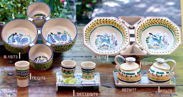 ceramica mexicana pintada a mano majolica talavera libre de plomo Botaneros