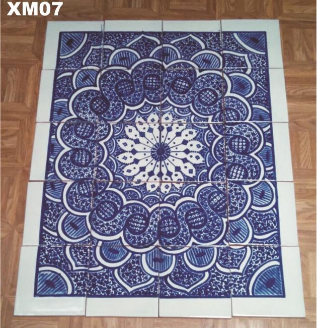 ceramica mexicana pintada a mano majolica talavera libre de plomo Mural de Azulejos XM07