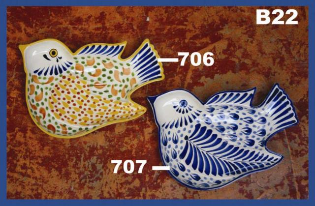  mexican ceramic mexican potttery folk art talavera Gorky Gonzalez Bird<br>Snack Dish