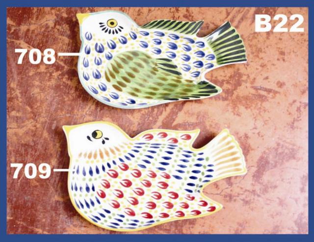 ceramica mexicana pintada a mano majolica talavera libre de plomo Botanero Pajaro