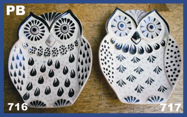 ceramica mexicana pintada a mano majolica talavera libre de plomo Botanero Buho<br>Blanco y Negro