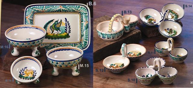 ceramica mexicana pintada a mano majolica talavera libre de plomo Salseras 