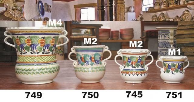  mexican ceramic mexican potttery folk art talavera Gorky Gonzalez Pots w/handle 3