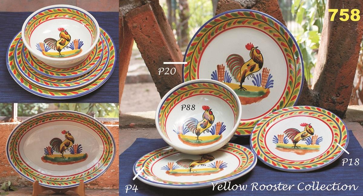  mexican ceramic mexican potttery folk art talavera Gorky Gonzalez Yellow Rooster Collection