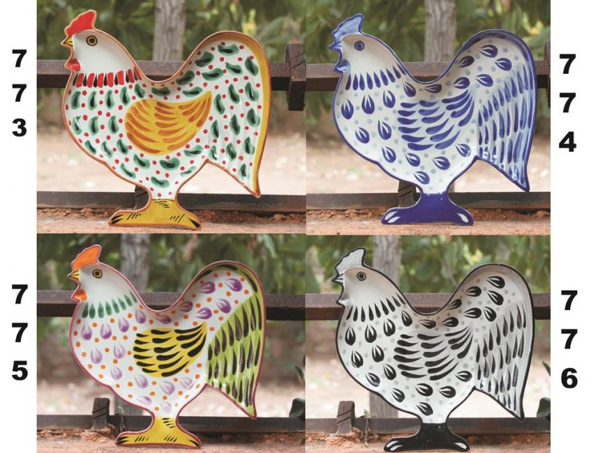 ceramica mexicana pintada a mano majolica talavera libre de plomo Botanero Gallo
