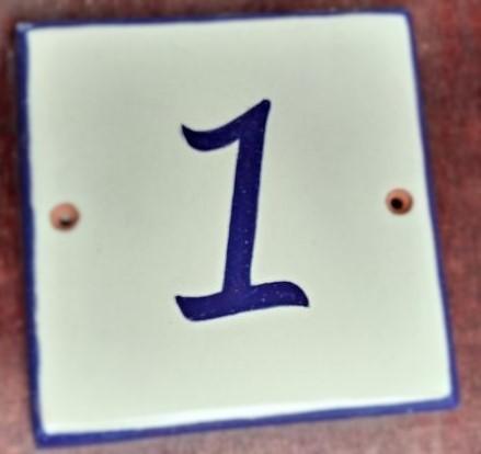ceramica mexicana pintada a mano majolica talavera libre de plomo Azulejo con Numero 1