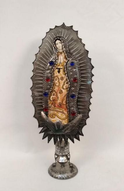 ceramica mexicana pintada a mano majolica talavera libre de plomo Virgen de Guadalupe