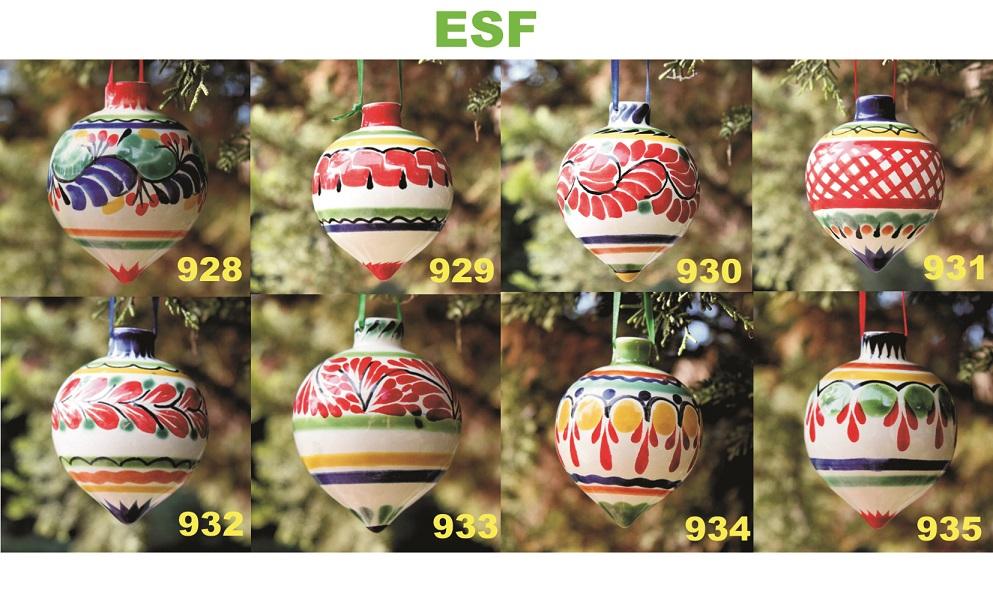  mexican ceramic mexican potttery folk art talavera Gorky Gonzalez Sphere Ornament