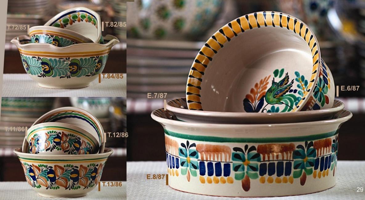  mexican ceramic mexican potttery folk art talavera Gorky Gonzalez Bowls Set