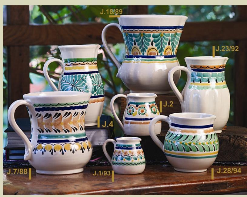 ceramica mexicana pintada a mano majolica talavera libre de plomo Jarras