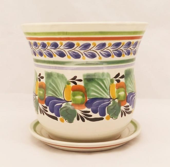  mexican ceramic mexican potttery folk art talavera Gorky Gonzalez Bell Pot<br>Traditional Colors
