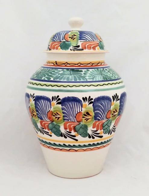  mexican ceramic mexican potttery folk art talavera Gorky Gonzalez Traditional Jar Vase