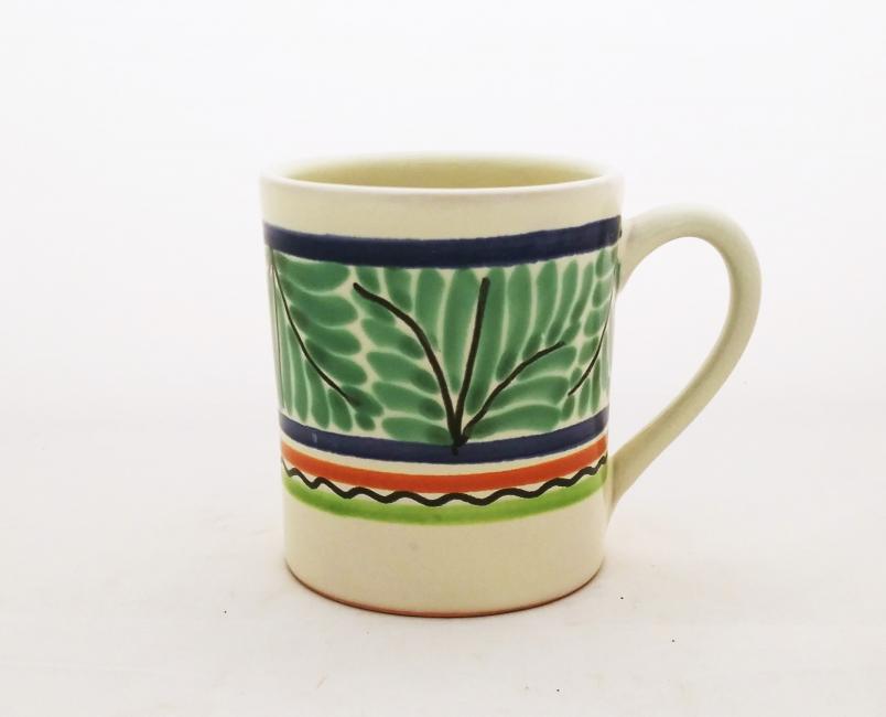  mexican ceramic mexican potttery folk art talavera Gorky Gonzalez Coffe Mug<br>Gree-Blue Colors