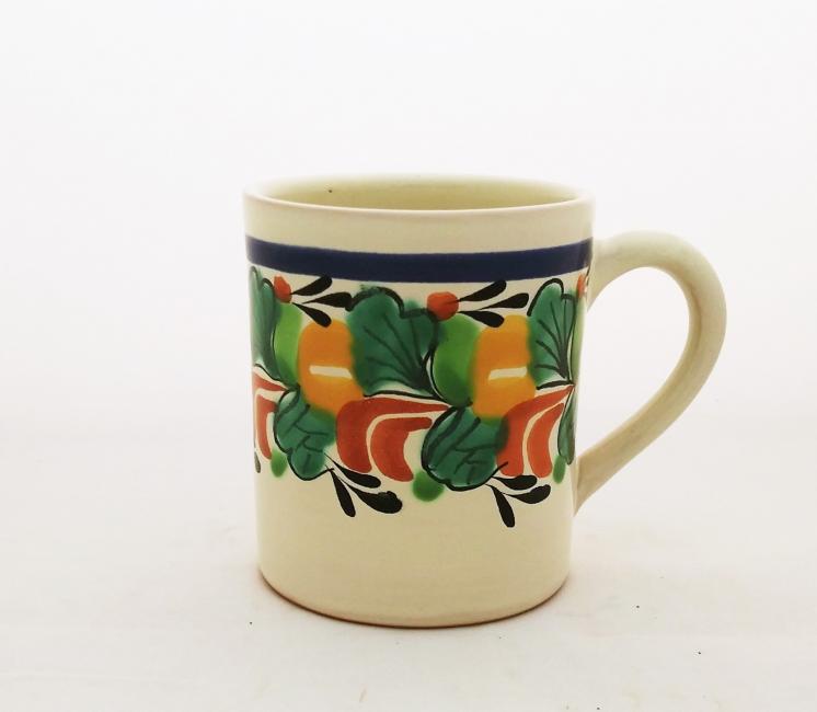 ceramica mexicana pintada a mano majolica talavera libre de plomo Tarro Cafe Recto<br>Tradicional