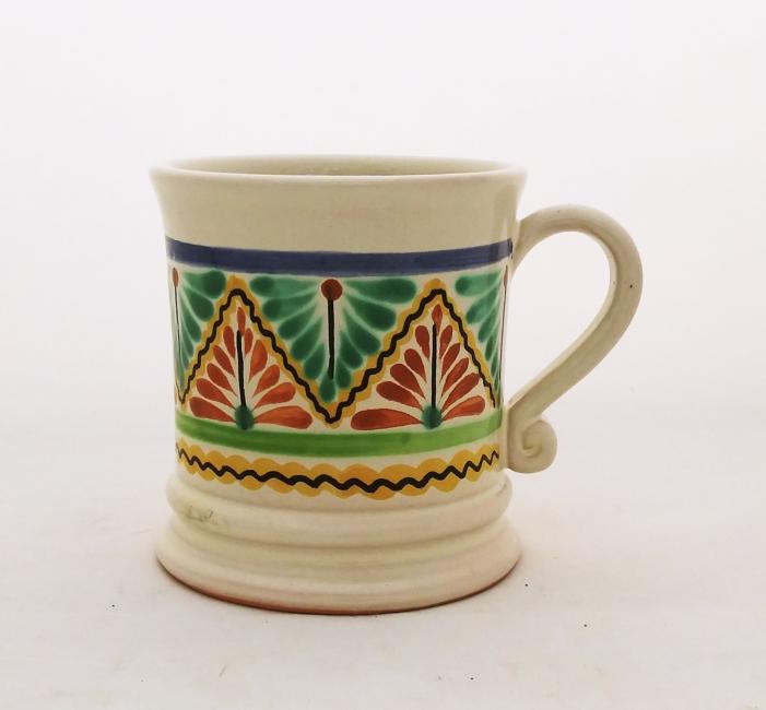 ceramica mexicana pintada a mano majolica talavera libre de plomo Tarro Cafe Tradicional<br>Nacar-Verde