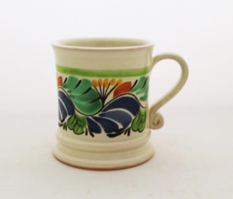  mexican ceramic mexican potttery folk art talavera Gorky Gonzalez Coffe Mug Traditional<br>Green-Blue Colors