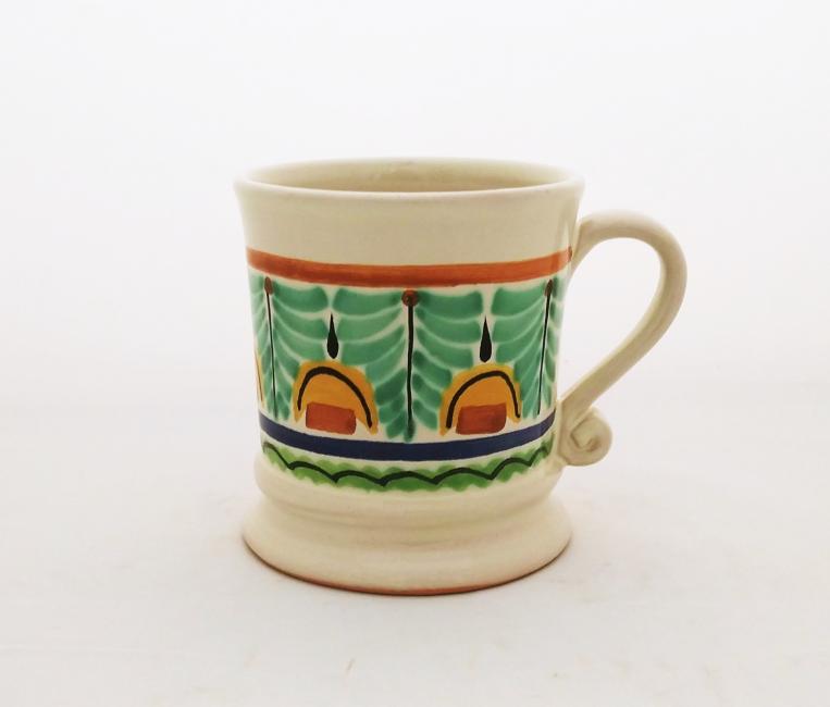  mexican ceramic mexican potttery folk art talavera Gorky Gonzalez Coffe Mug Traditional<br>Green-Yellow Colors II
