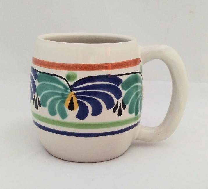 ceramica mexicana pintada a mano majolica talavera libre de plomo Tarro Cerveza<br>600 ml<br>Verde-Azul