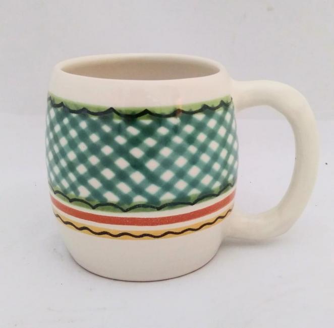  mexican ceramic mexican potttery folk art talavera Gorky Gonzalez Beer Mug<br>20 Oz<br>Green-Black Colors