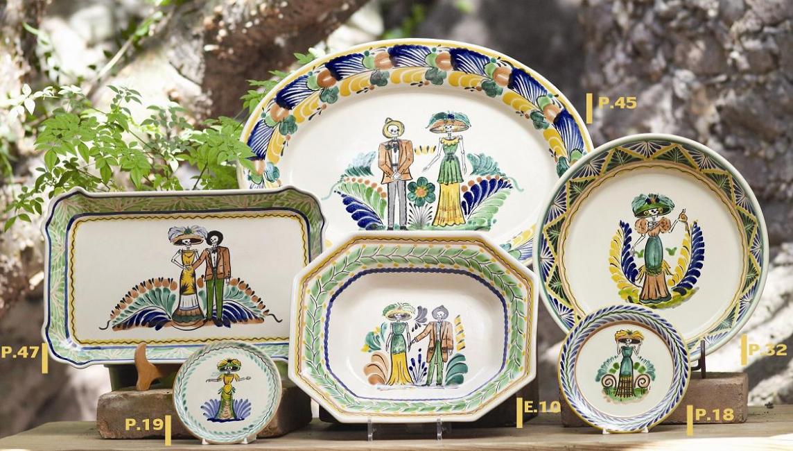  mexican ceramic mexican potttery folk art talavera Gorky Gonzalez Catrina Collection