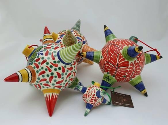  mexican ceramic mexican potttery folk art talavera Gorky Gonzalez Large Pi&nacute;ata<br>Ornament<br>MultiColors