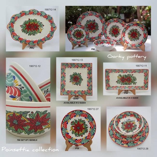 ceramica mexicana pintada a mano majolica talavera libre de plomo Piezas NavideÃ±as