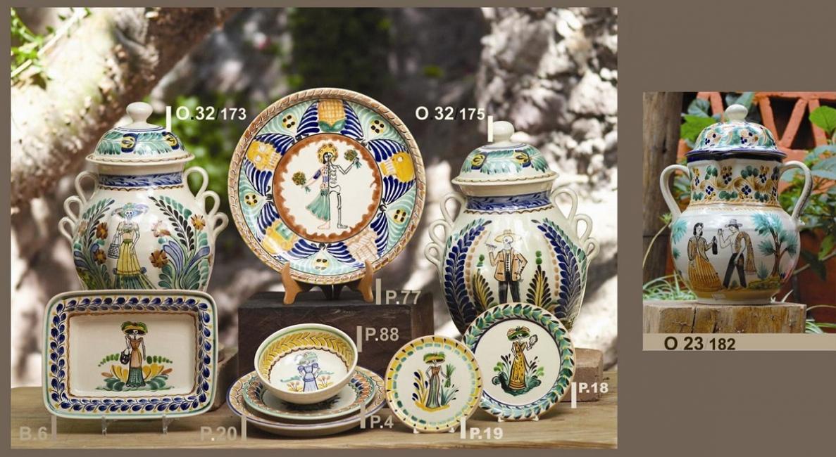  mexican ceramic mexican potttery folk art talavera Gorky Gonzalez Catrina Collection 2