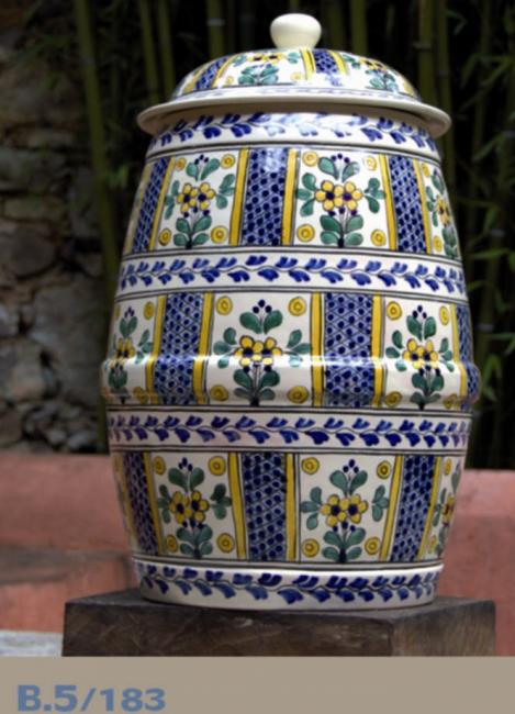  mexican ceramic mexican potttery folk art talavera Gorky Gonzalez Barrel Pattern 183