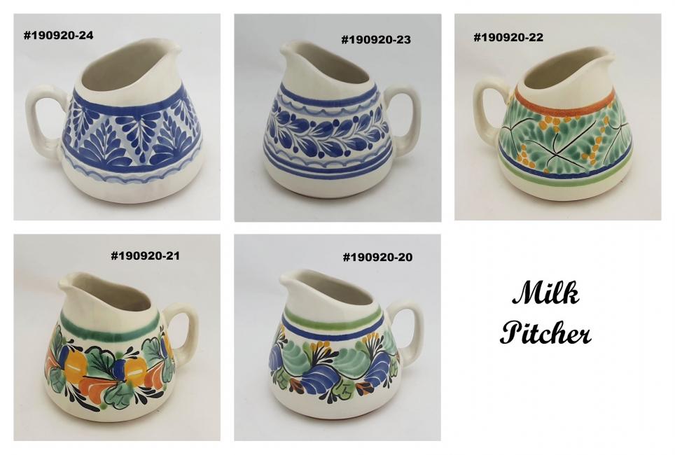 ceramica mexicana pintada a mano majolica talavera libre de plomo Jarra Lechera