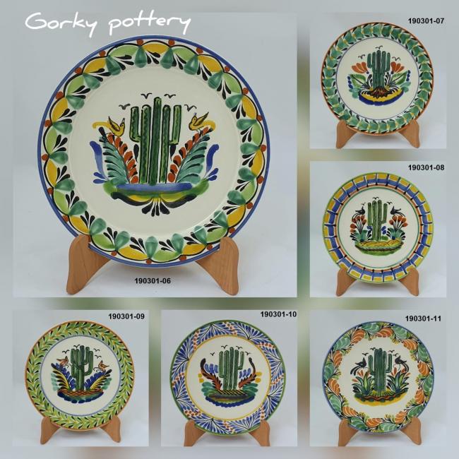 ceramica mexicana pintada a mano majolica talavera libre de plomo Coleccion<br>Cactus