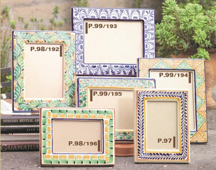 ceramica mexicana pintada a mano majolica talavera libre de plomo Porta retratos