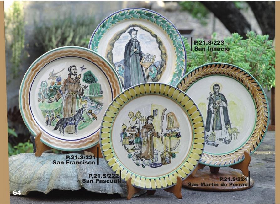ceramica mexicana pintada a mano majolica talavera libre de plomo Platos c/santos