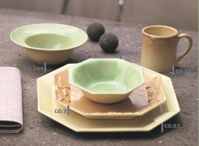 ceramica mexicana pintada a mano majolica talavera libre de plomo Platos octagonales Lisos