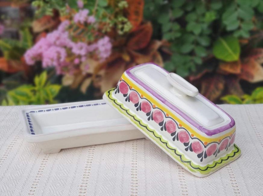 ceramic-butter-cover-dish-tableware-blue-talavera-majolica-handmade-mexico-amazon-gifts-pottery-purple