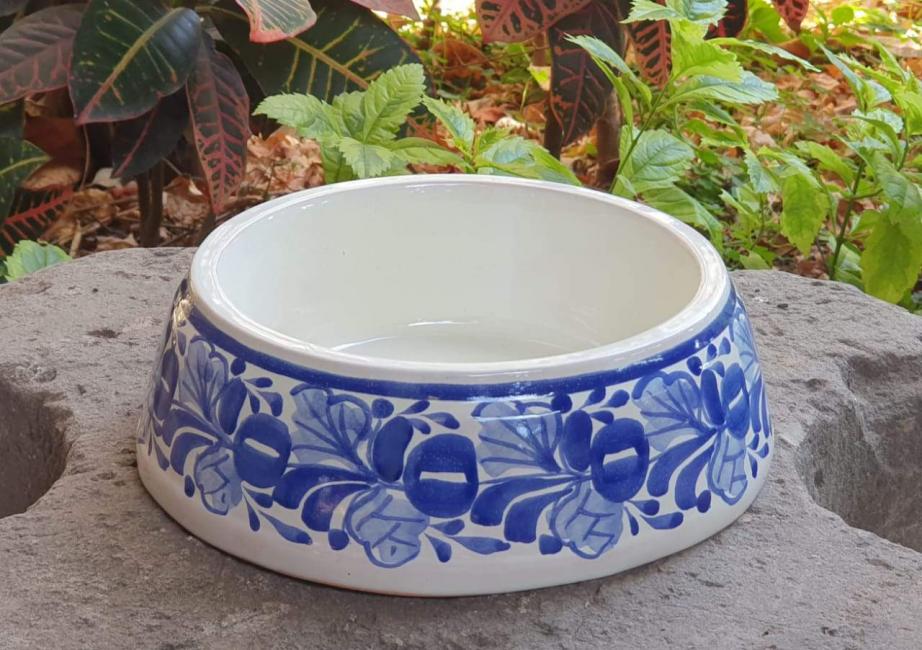  ceramic-dog-plate-pet-things-amazon-etsy-handmade-mexico-blue-talavera